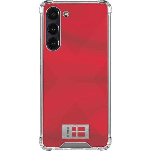 Denmark Soccer Flag Galaxy S24 FE Clear Case